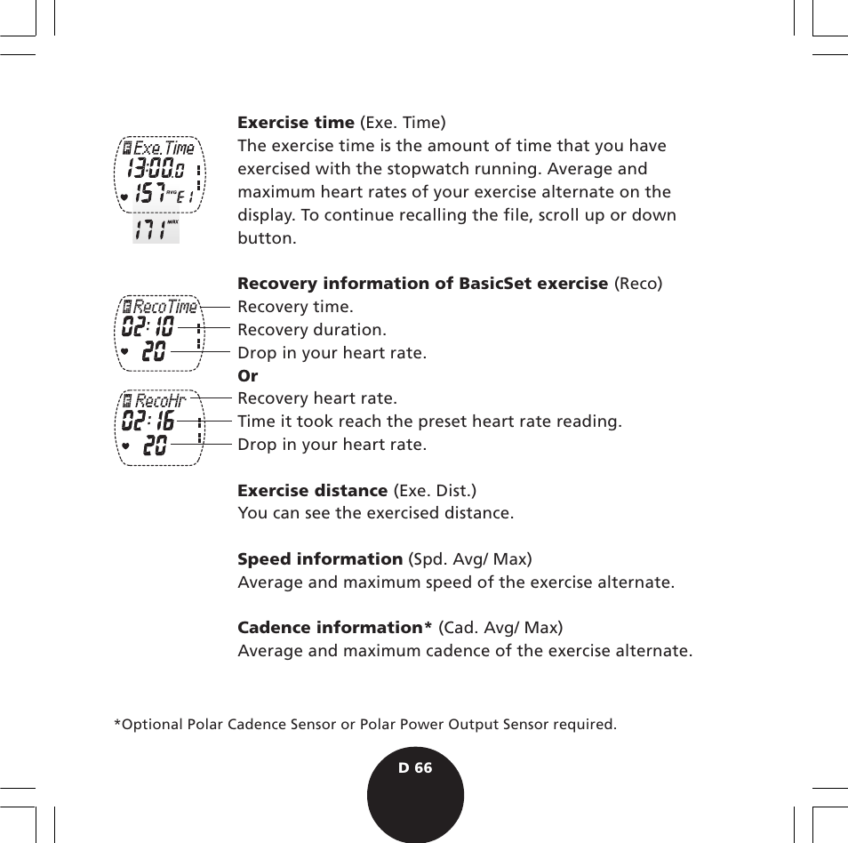 POLAR S720i User Manual | Page 68 / 122