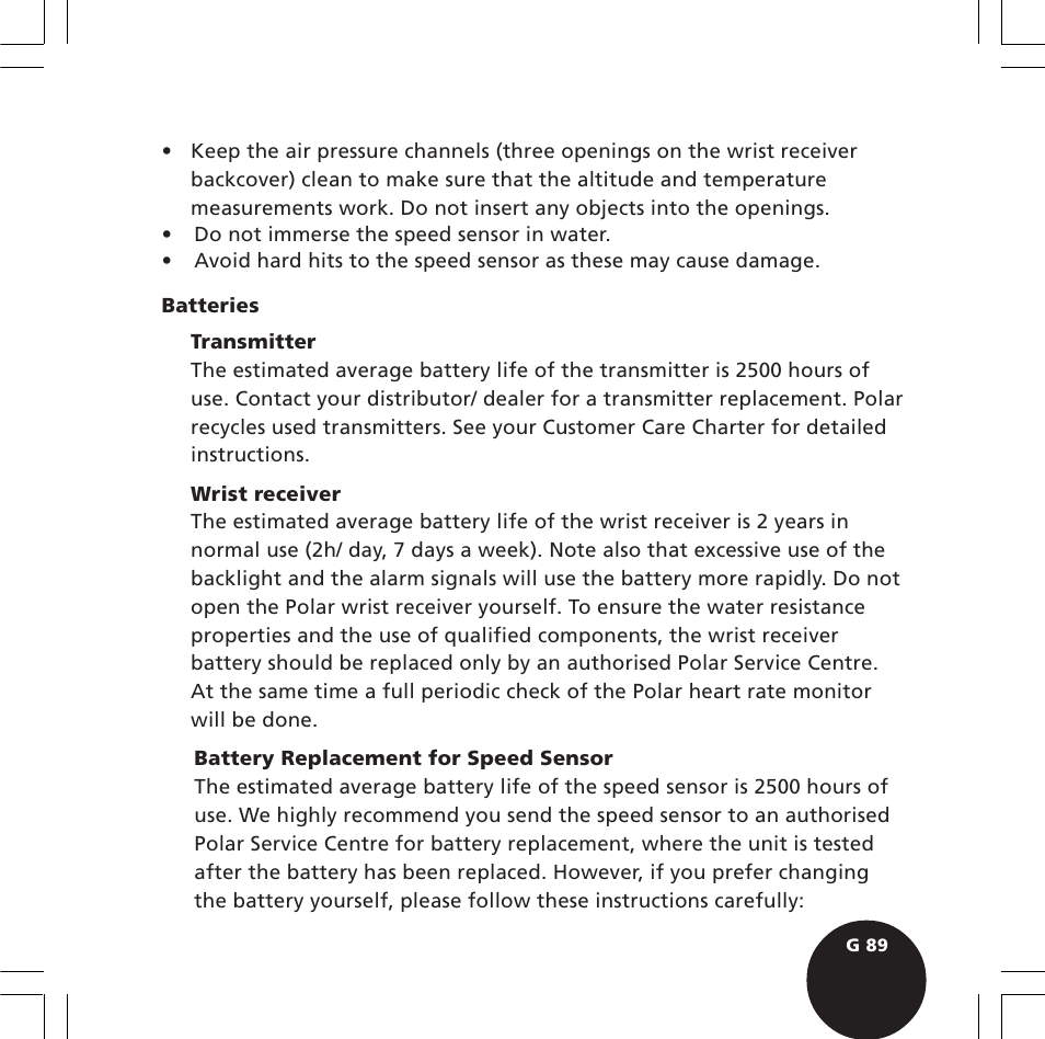 POLAR S720i User Manual | Page 91 / 122