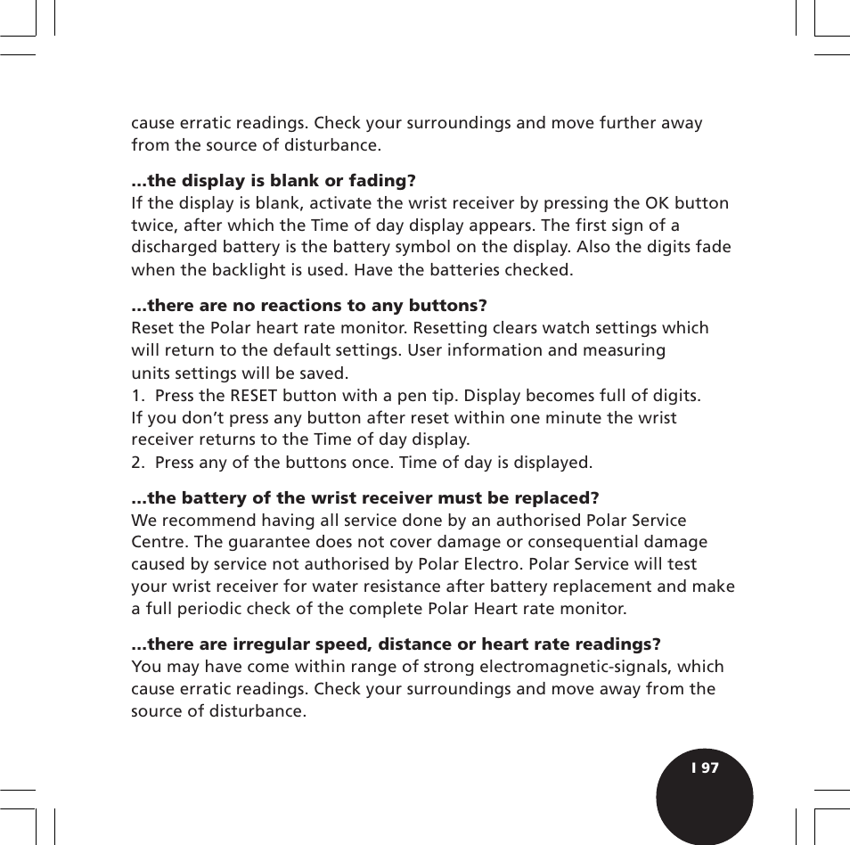 POLAR S720i User Manual | Page 99 / 122