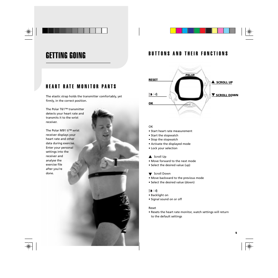 Getting going | POLAR GBR User Manual | Page 4 / 33