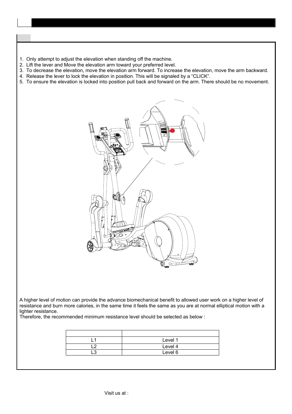 Motion adjustment instruction | POLAR CE3.7 User Manual | Page 28 / 44