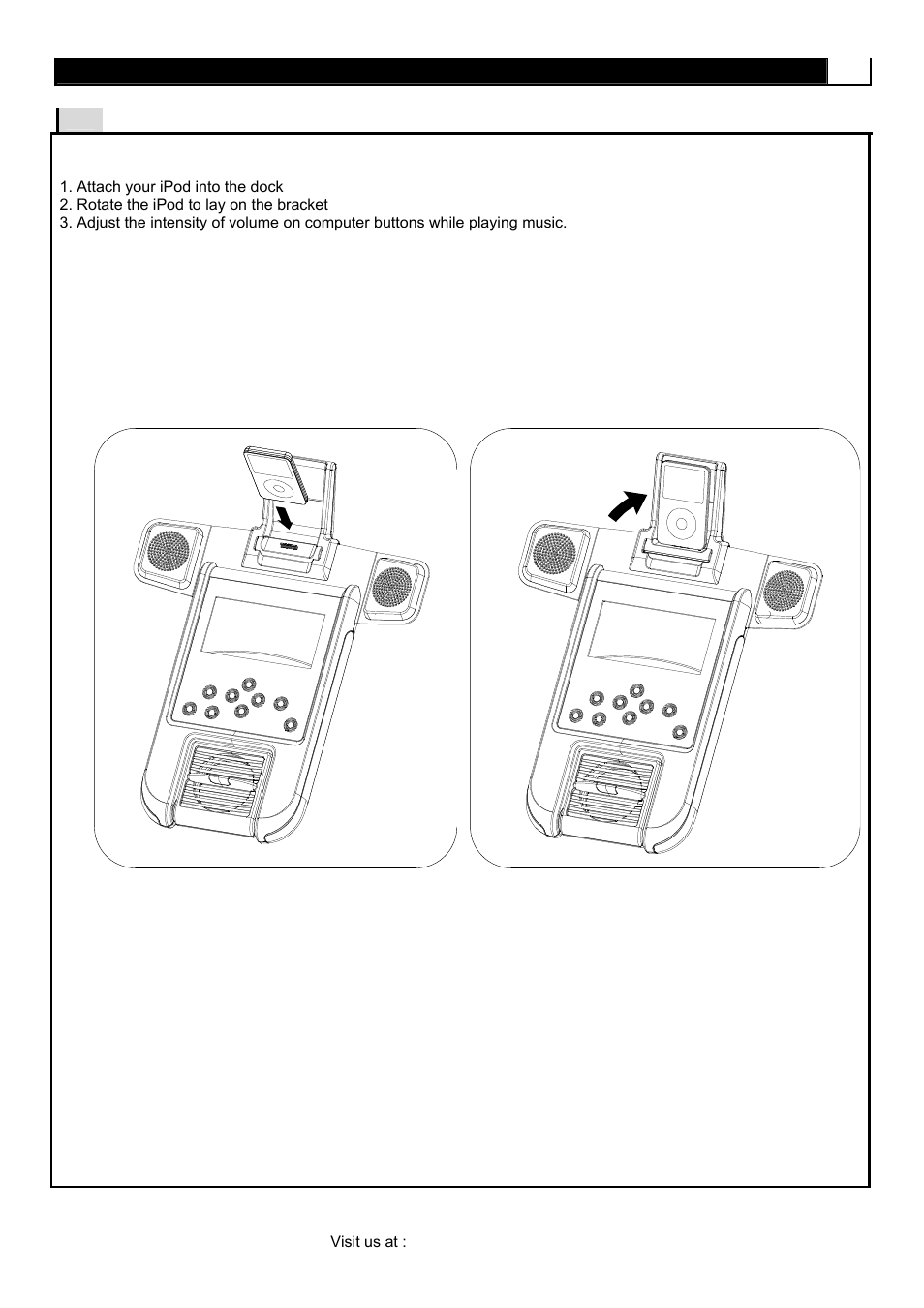 Ipod mounting instruction | POLAR CE3.7 User Manual | Page 29 / 44