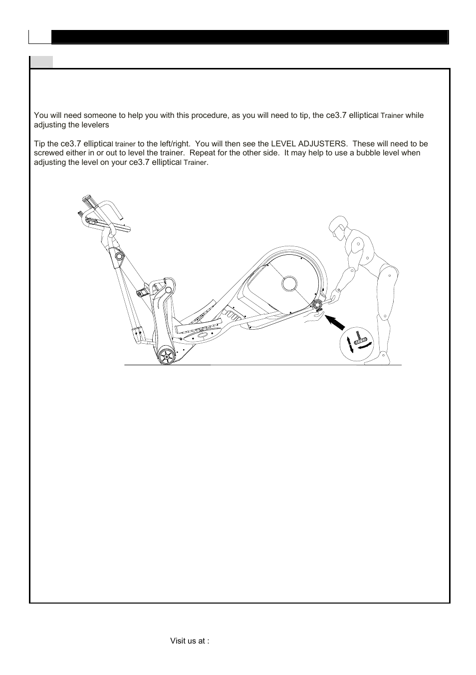 Level adjustment | POLAR CE3.7 User Manual | Page 30 / 44