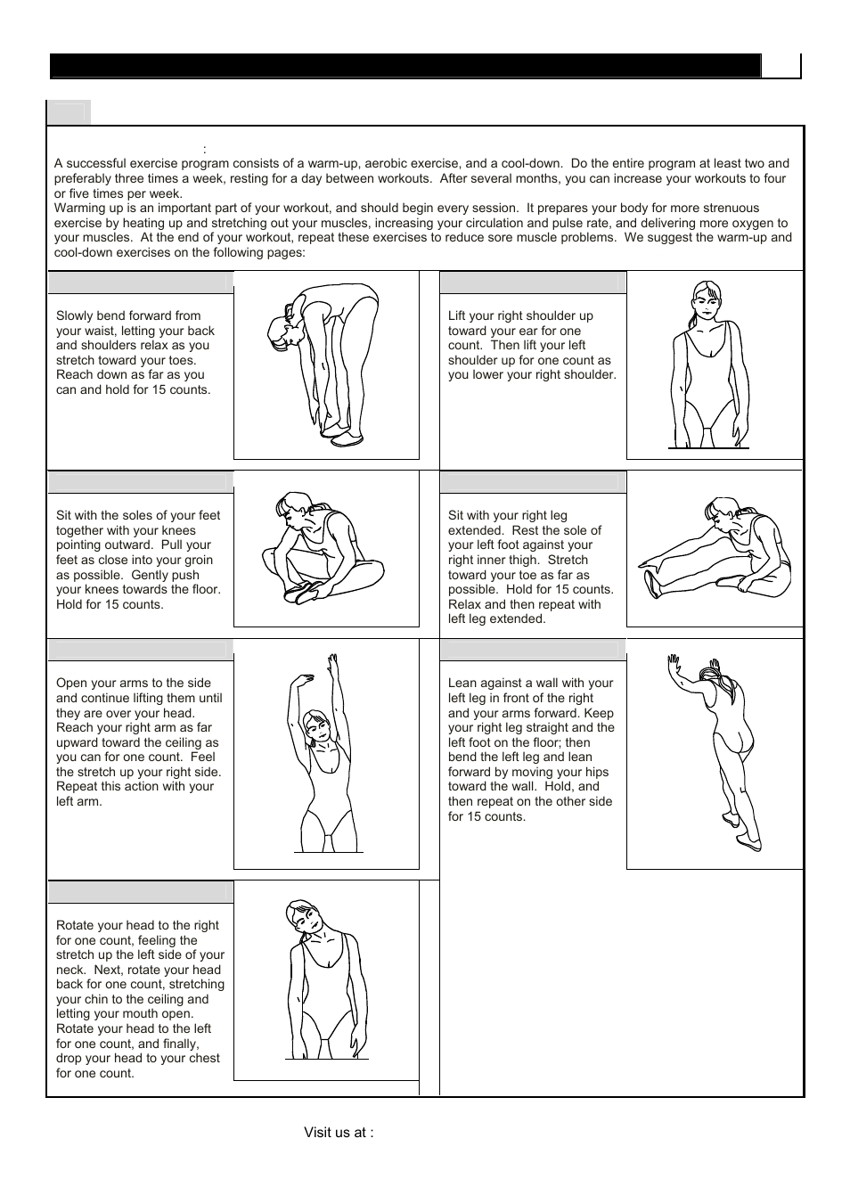 Stretching routine | POLAR CE3.7 User Manual | Page 33 / 44