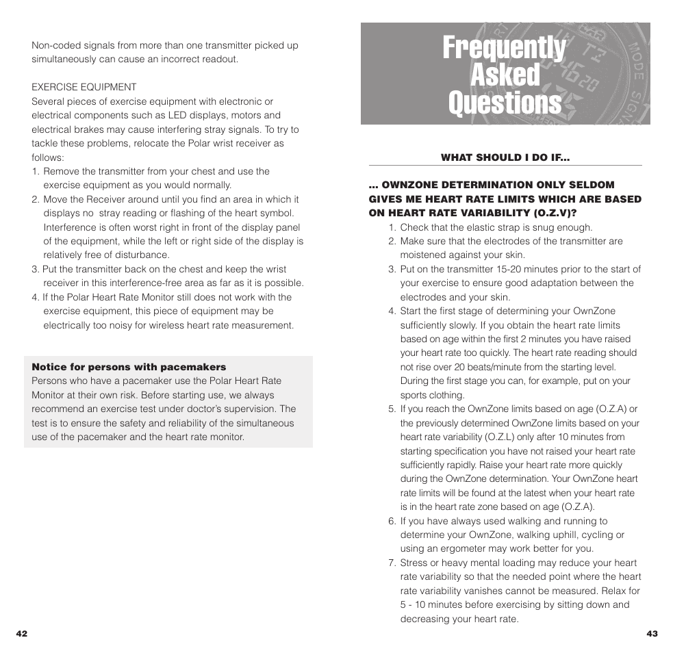 Frequently asked questions | POLAR SMARTEDGE User Manual | Page 23 / 29