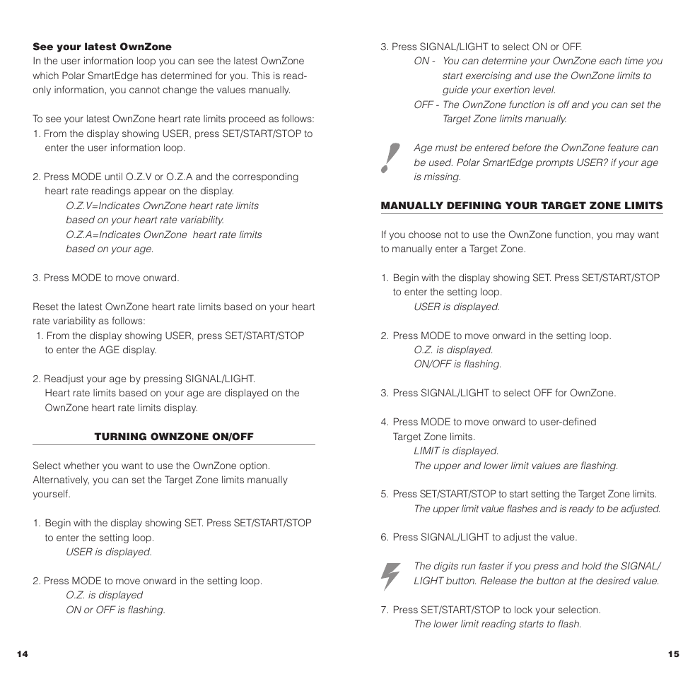 POLAR SMARTEDGE User Manual | Page 9 / 29