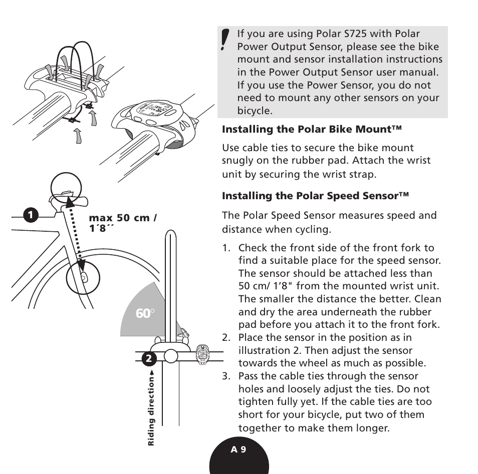 POLAR S725 User Manual | Page 11 / 122