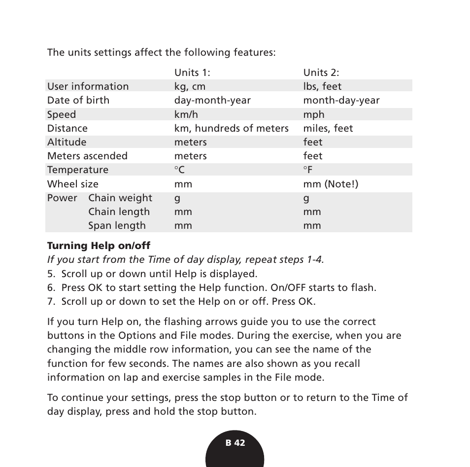 POLAR S725 User Manual | Page 44 / 122