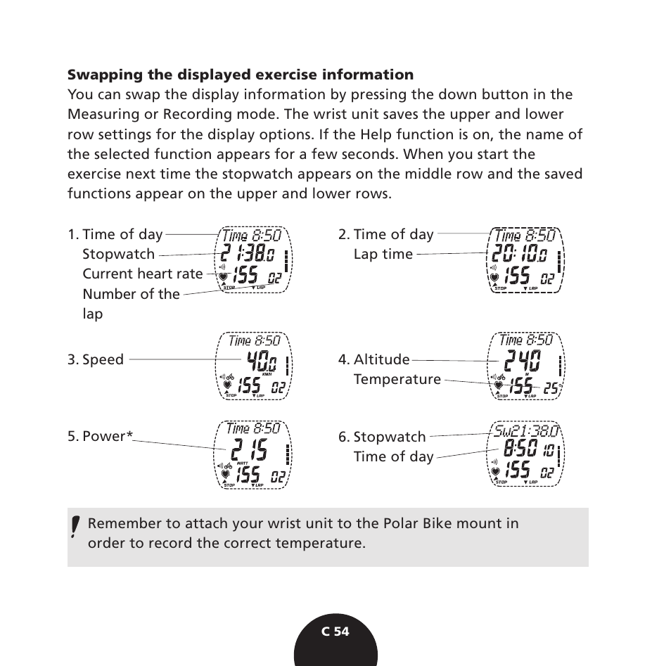 POLAR S725 User Manual | Page 56 / 122