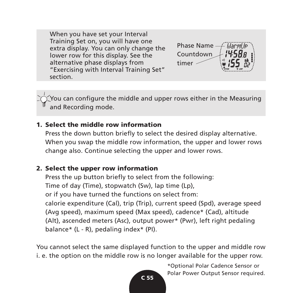 POLAR S725 User Manual | Page 57 / 122