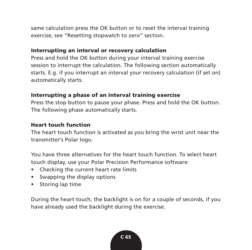 POLAR S725 User Manual | Page 67 / 122