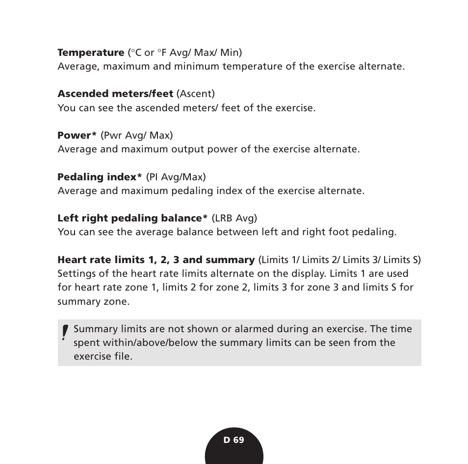 POLAR S725 User Manual | Page 71 / 122