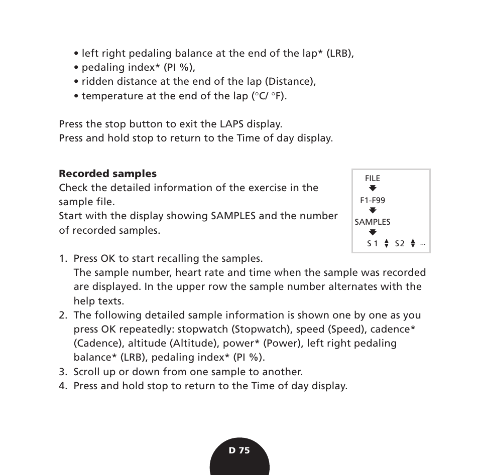 POLAR S725 User Manual | Page 77 / 122