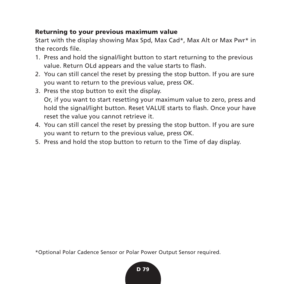 POLAR S725 User Manual | Page 81 / 122