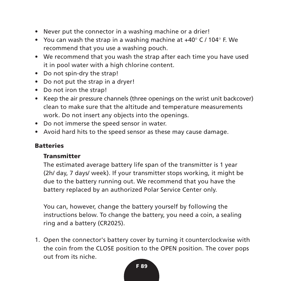 POLAR S725 User Manual | Page 91 / 122