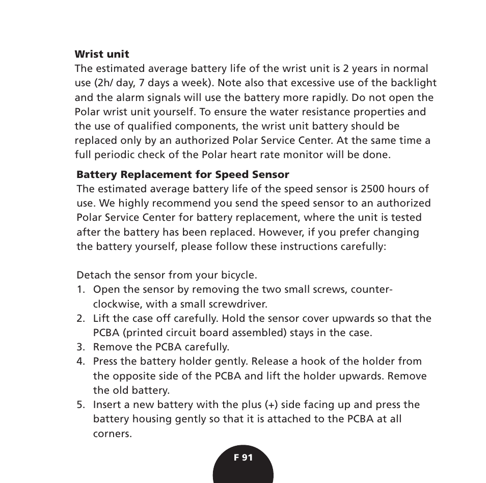 POLAR S725 User Manual | Page 93 / 122