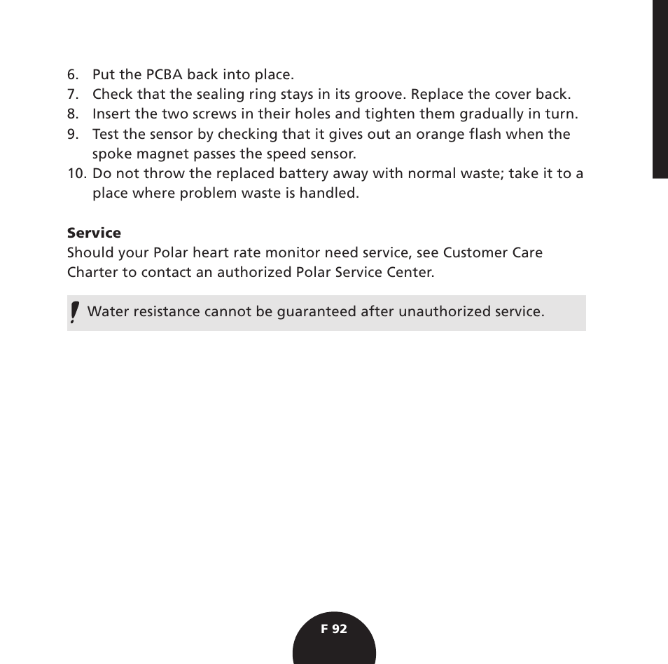 POLAR S725 User Manual | Page 94 / 122