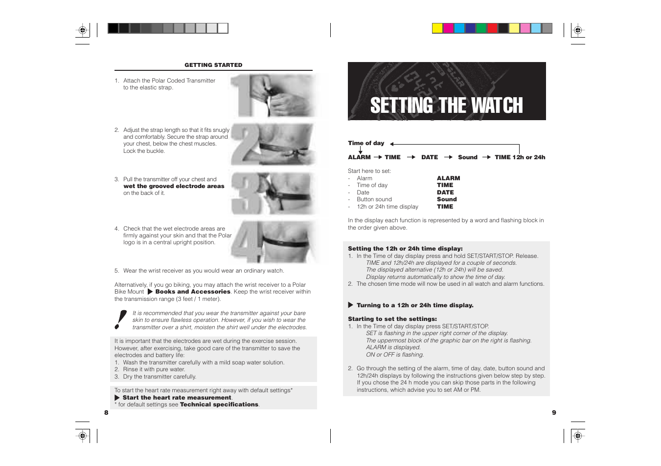 Setting the watch | POLAR COACH User Manual | Page 6 / 32