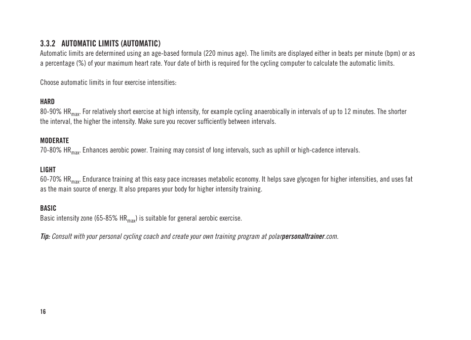 POLAR CS300 User Manual | Page 17 / 46