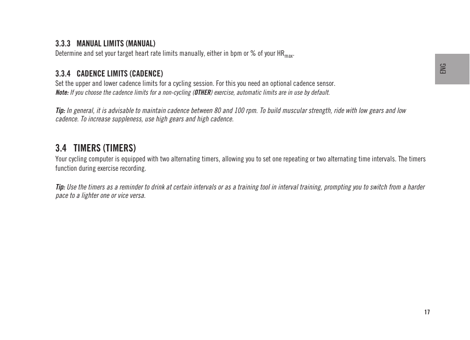 4 timers (timers) | POLAR CS300 User Manual | Page 18 / 46