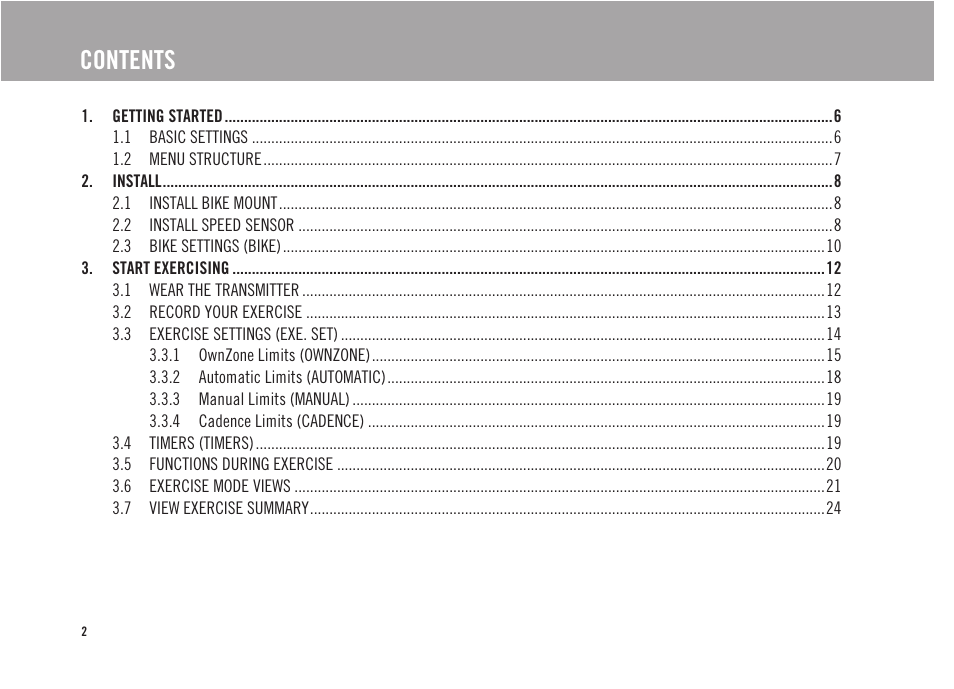POLAR CS300 User Manual | Page 3 / 46