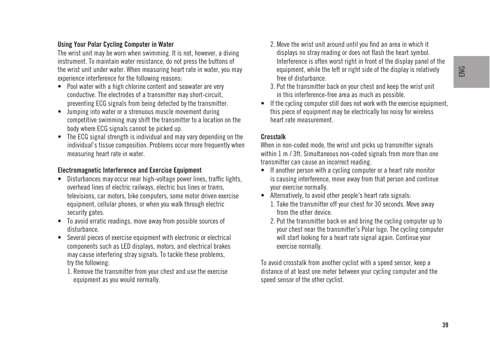 POLAR CS300 User Manual | Page 40 / 46
