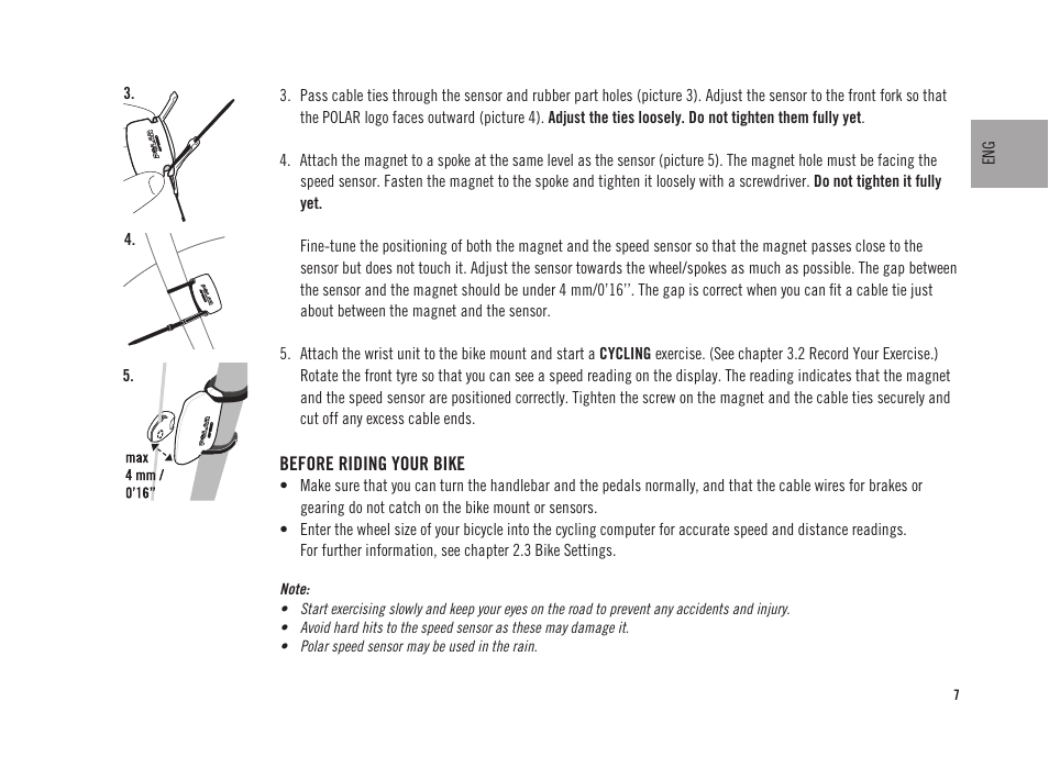 POLAR CS300 User Manual | Page 8 / 46