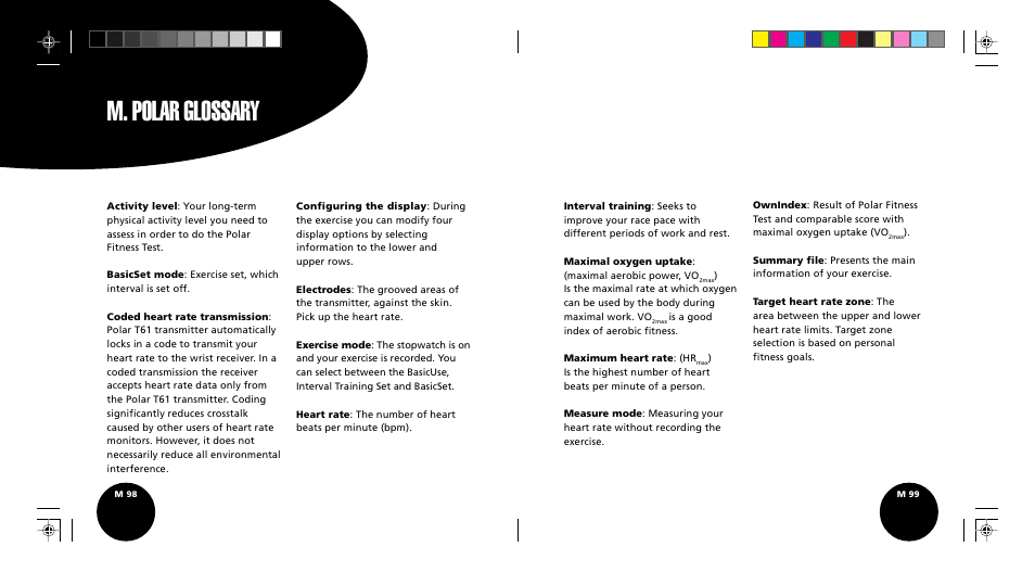 M. polar glossary | POLAR S510 User Manual | Page 51 / 55
