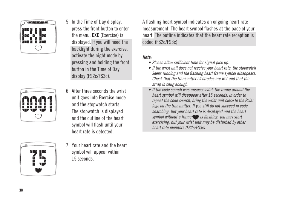 POLAR FS3c User Manual | Page 9 / 26