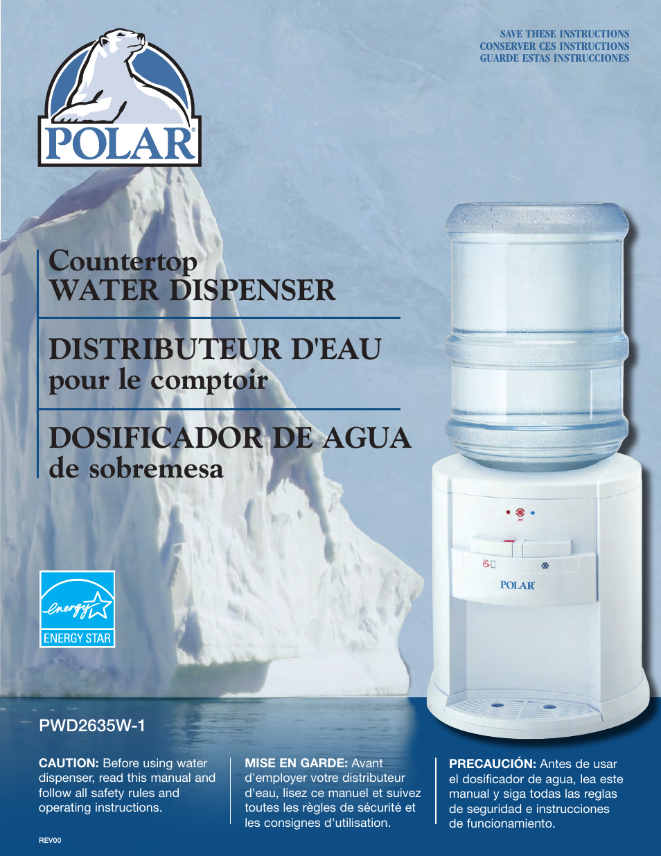 POLAR PWD2635W-1 User Manual | 10 pages