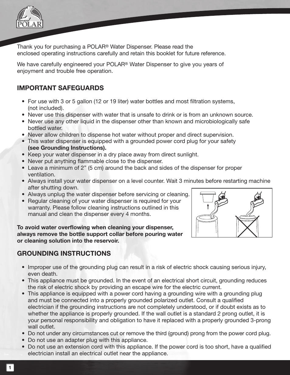 POLAR PWD2635W-1 User Manual | Page 2 / 10