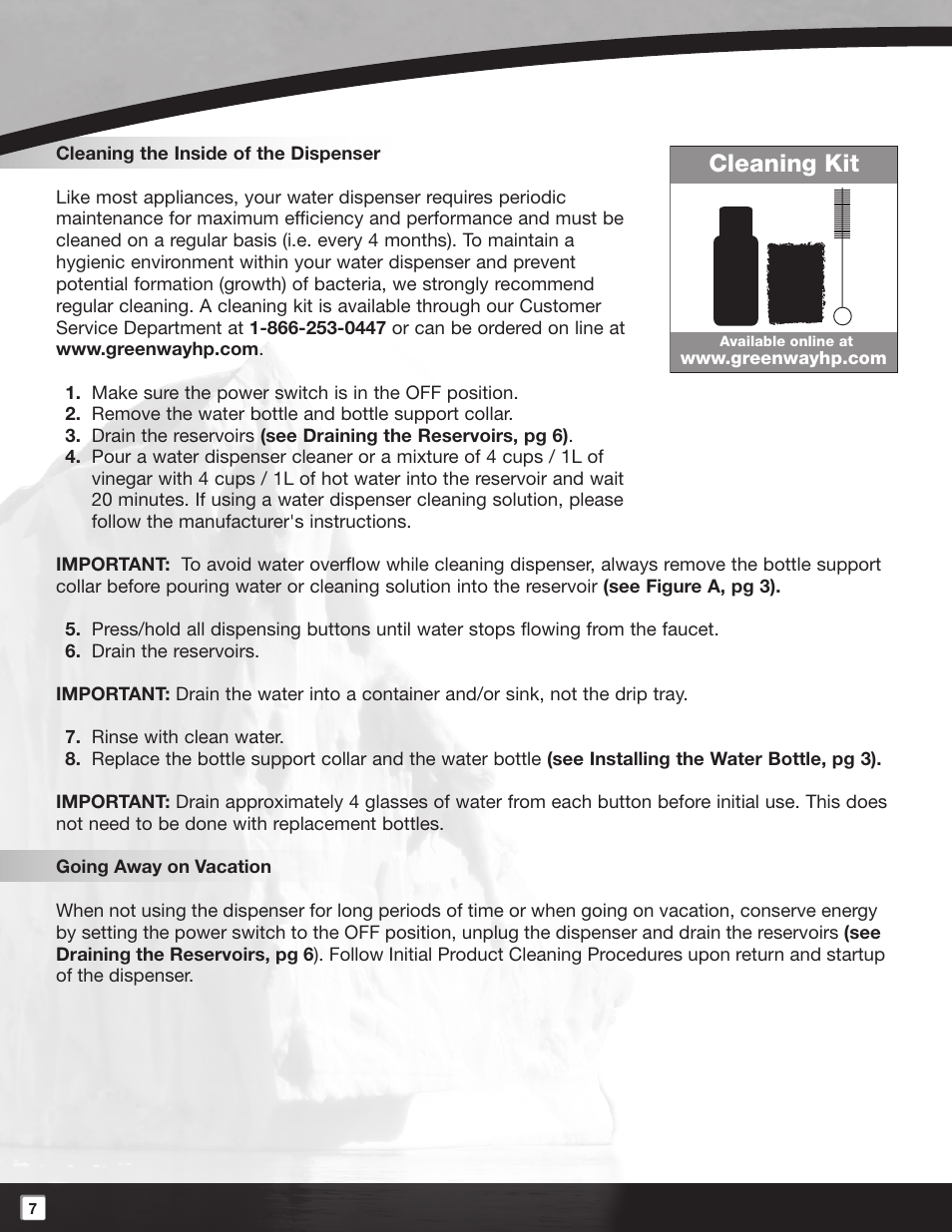 Cleaning kit | POLAR PWD2635W-1 User Manual | Page 8 / 10