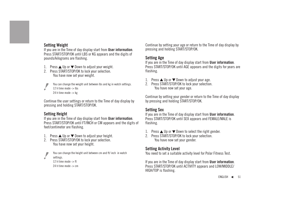 POLAR F92tiTM User Manual | Page 10 / 40
