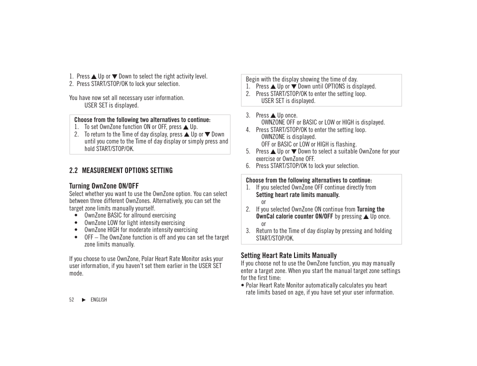 POLAR F92tiTM User Manual | Page 11 / 40