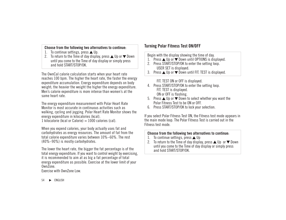 POLAR F92tiTM User Manual | Page 13 / 40