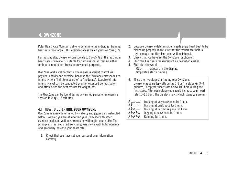 Ownzone | POLAR F92tiTM User Manual | Page 18 / 40