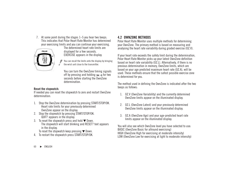 POLAR F92tiTM User Manual | Page 19 / 40