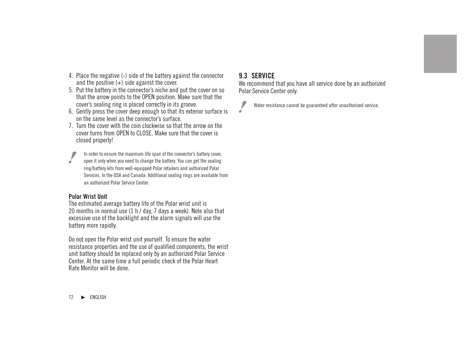 POLAR F92tiTM User Manual | Page 31 / 40