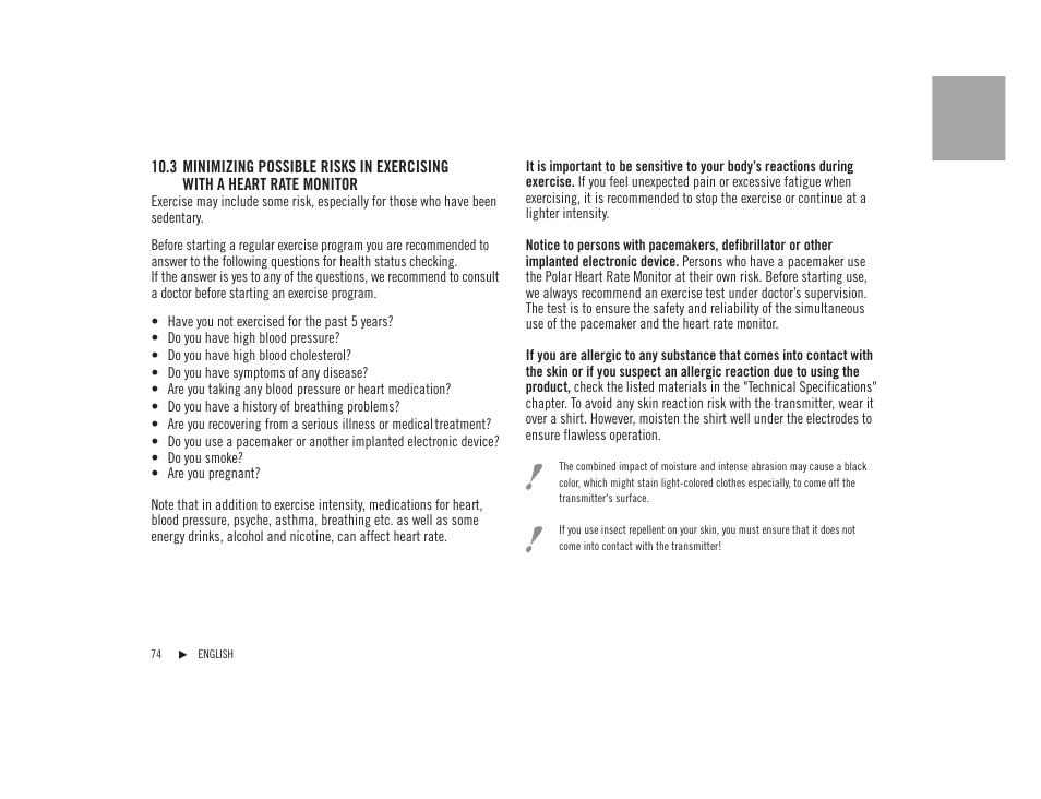 POLAR F92tiTM User Manual | Page 33 / 40