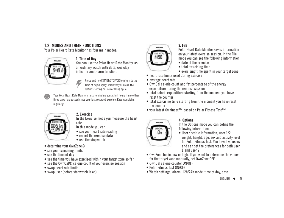 POLAR F92tiTM User Manual | Page 8 / 40