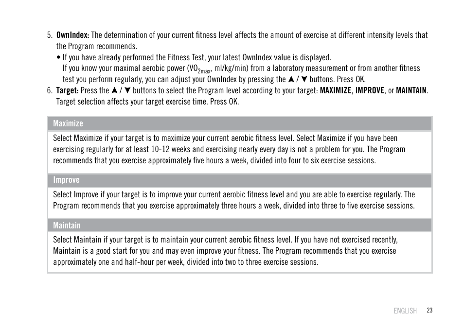 POLAR F55 User Manual | Page 21 / 98