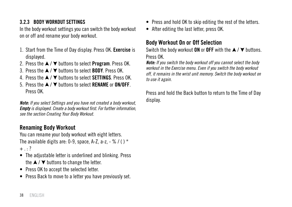 POLAR F55 User Manual | Page 36 / 98