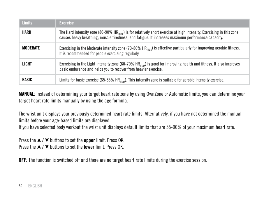 POLAR F55 User Manual | Page 48 / 98
