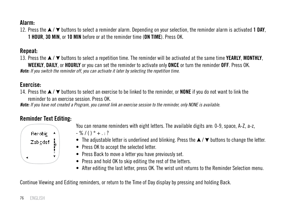 POLAR F55 User Manual | Page 74 / 98