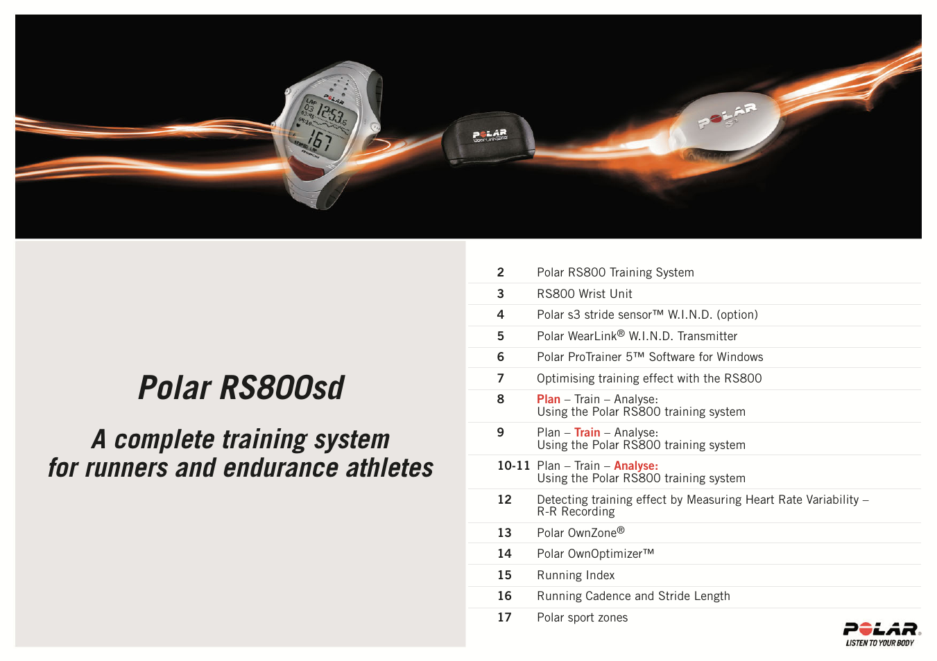 POLAR RS 800 SD User Manual | 17 pages