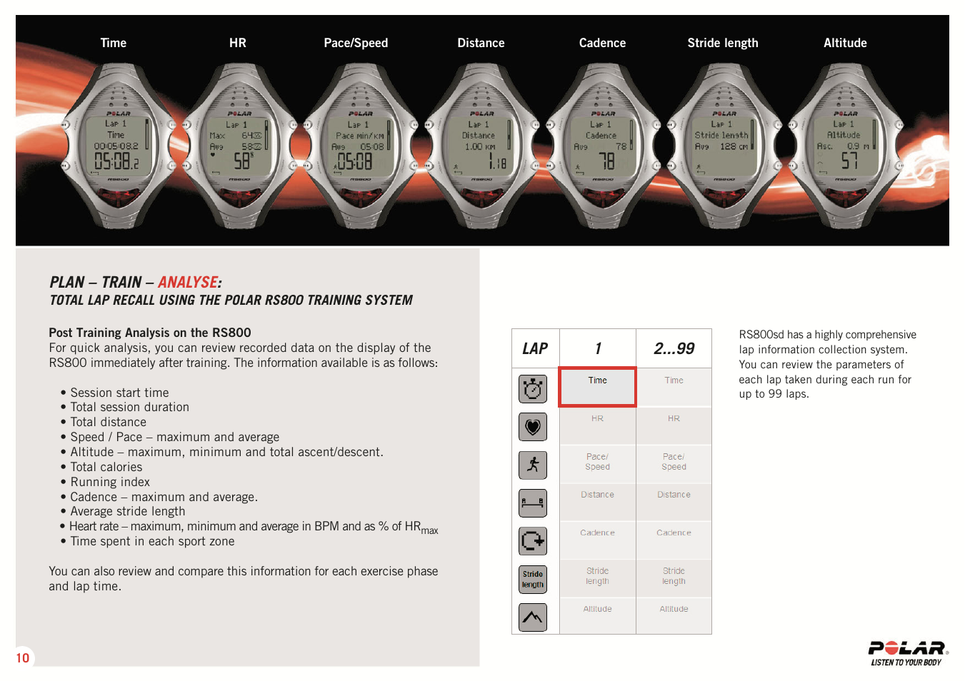 POLAR RS 800 SD User Manual | Page 10 / 17