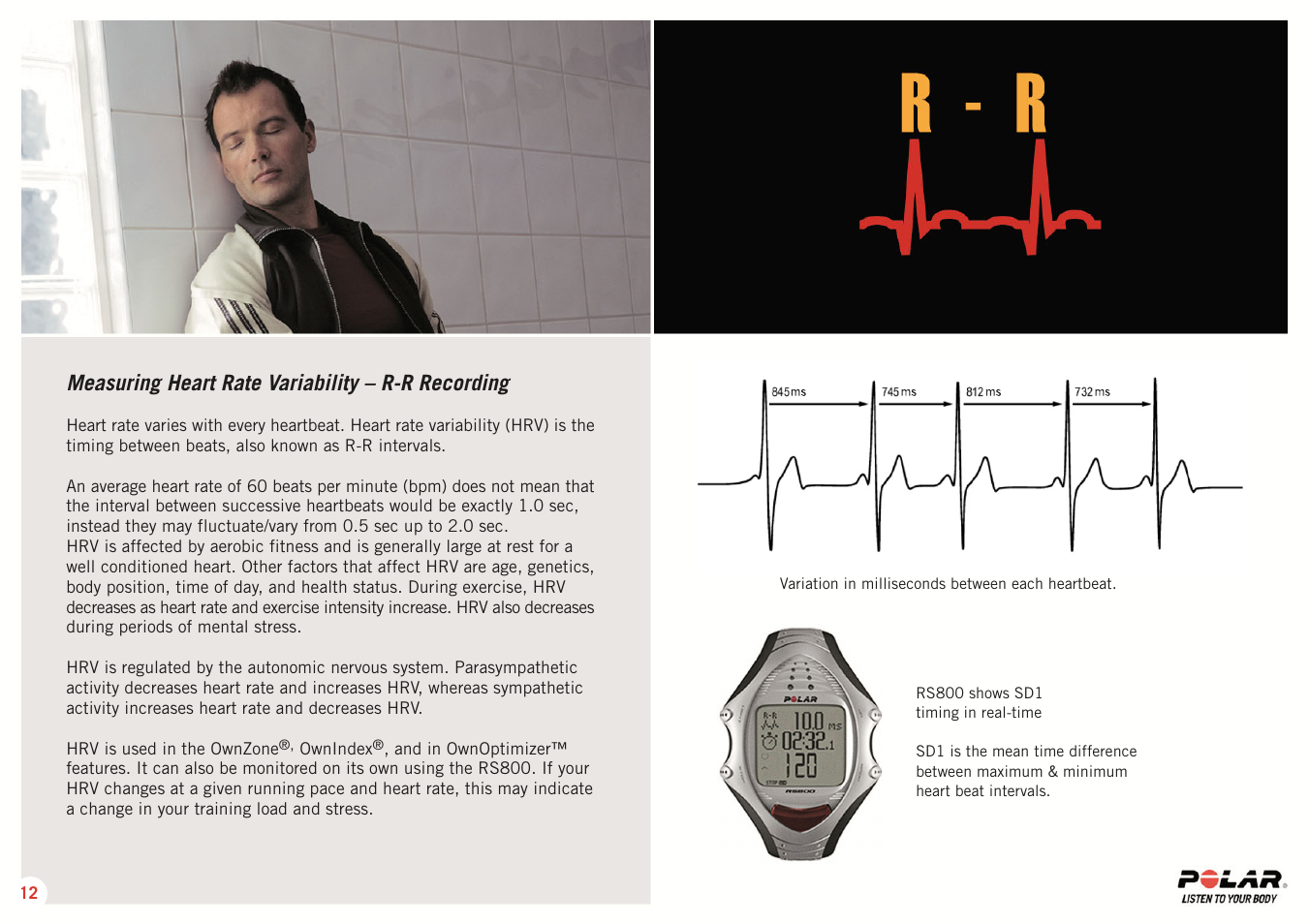 Measuring heart rate variability – r-r recording | POLAR RS 800 SD User Manual | Page 12 / 17