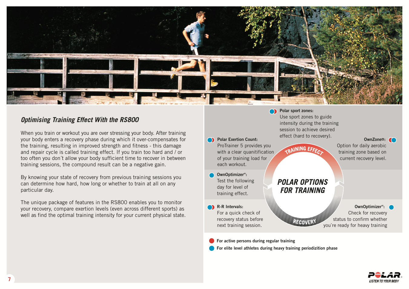Optimising training effect with the rs800 | POLAR RS 800 SD User Manual | Page 7 / 17