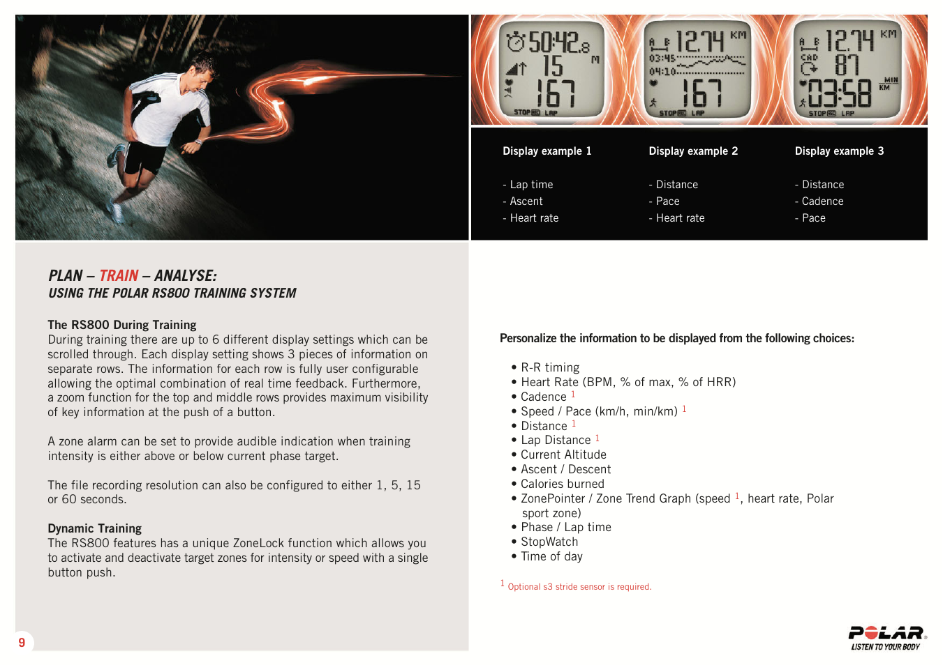 Plan – train – analyse | POLAR RS 800 SD User Manual | Page 9 / 17