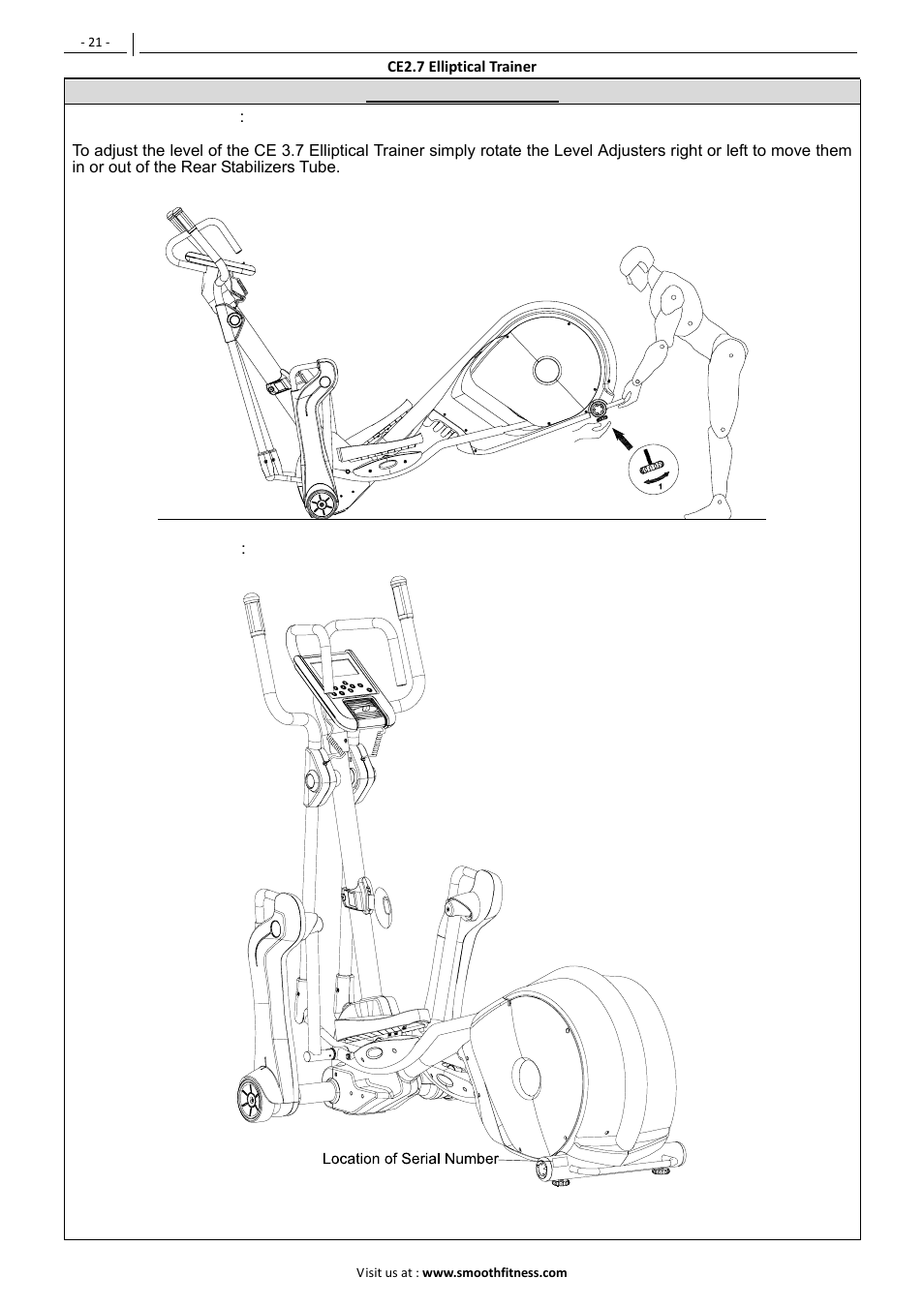Level adjustment | POLAR SMOOTH CE2.7 User Manual | Page 22 / 39
